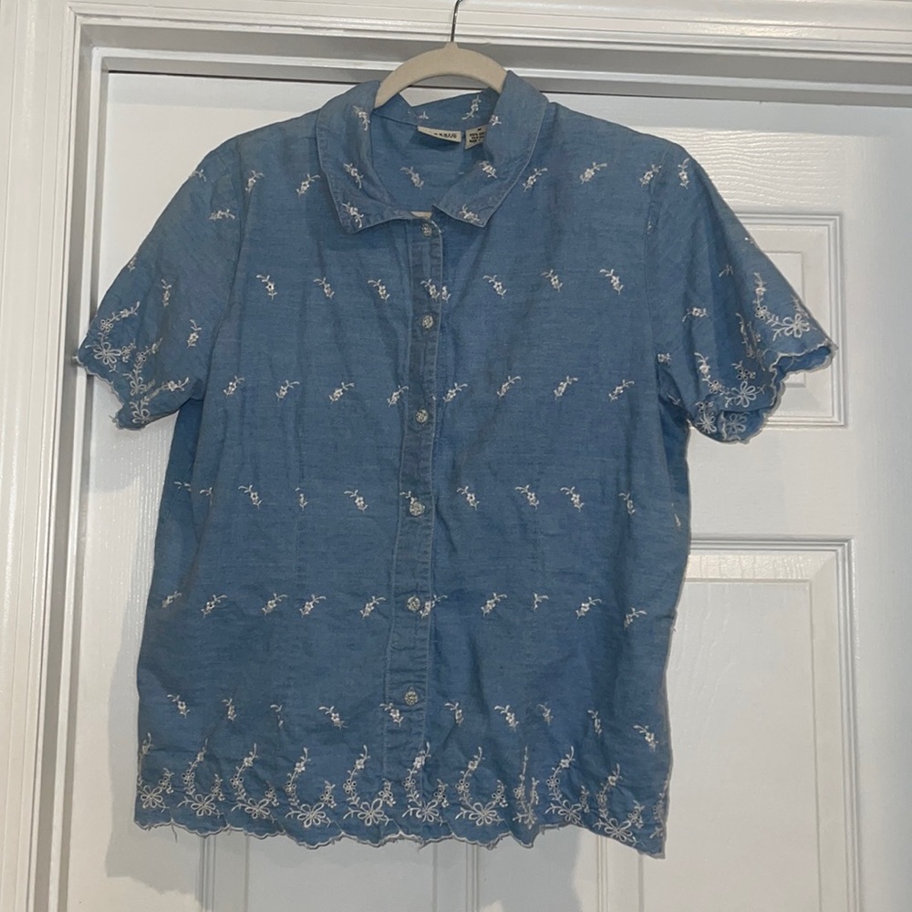 Blue and white shirt